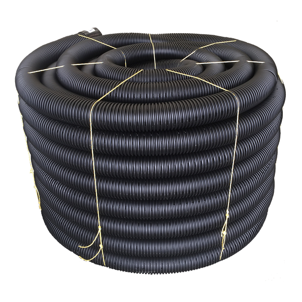 110mm x 100m Slotted Black Snake Drainage Pipe