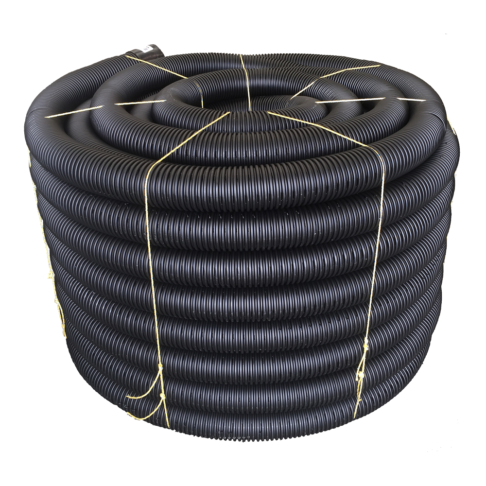 110mm x 100m Unslotted Black Snake Drainage Pipe