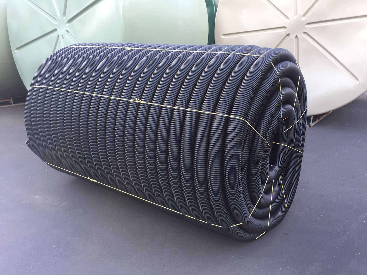 110mm x 450m Slotted Black Snake Super Coil Drainage Pipe
